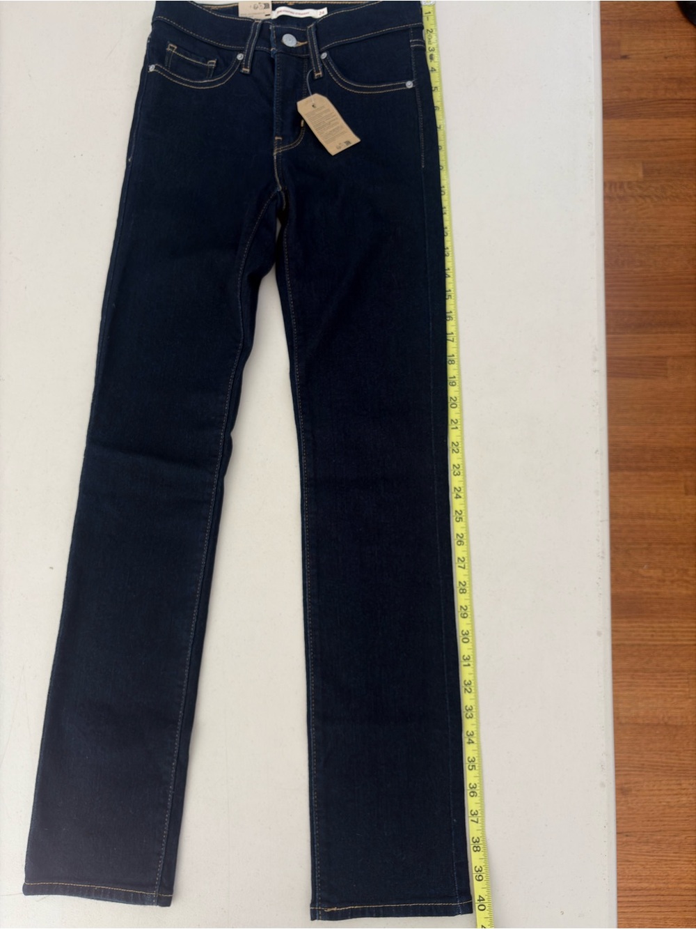 Levi’s 314 Shaping Straight Jeans W24 L32 Slim Straight Size 24 - Picture 11 of 16